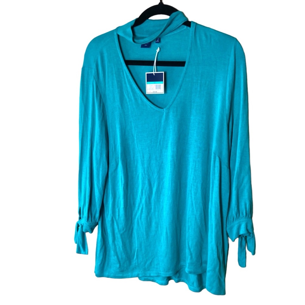 Kari Blue NWT Pullover Top with Build in‎ Choker Collar Size 0X